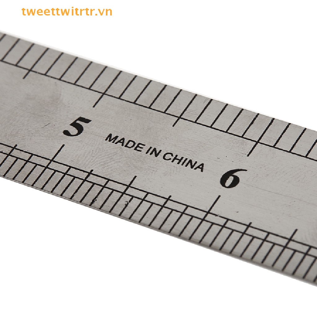 Thước Đo Hai Mặt Bằng Thép Không Gỉ 15-30cm