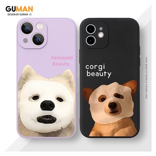 Ốp lưng GUMAN silicon mềm chống sốc viền vuông độc lạ mèo chó ngộ nghĩnh hoạt hình cặp đôi dễ thương đẹp Cho iPhone 17 16 15 14 13 12 11 Pro Max SE 2020 X XR XS 8 7 ip 6S 6 Plu