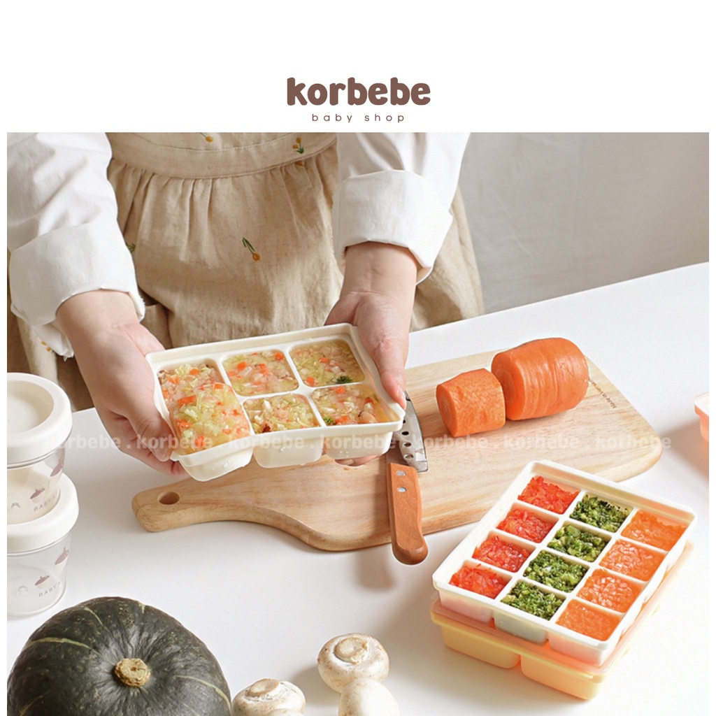 Khay trữ đông đồ ăn dặm silicone cho bé Baby & I Hàn Quốc