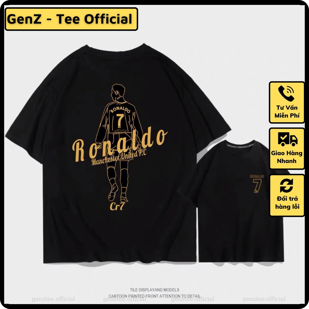 Áo thun CR7 Ronaldo Manchester United F.C., phong cách trẻ trung năng động form rộng nam nữ đủ size