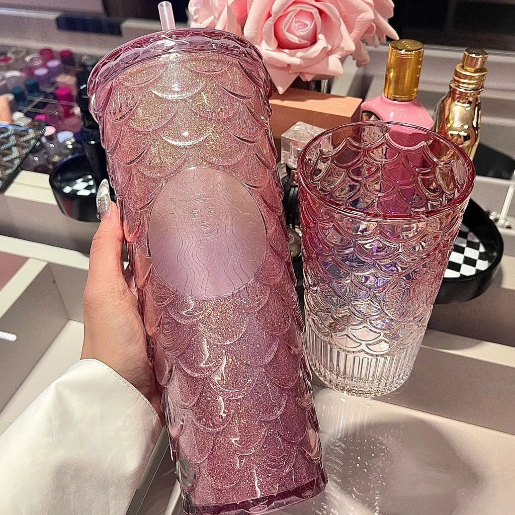 Ly Starbucks Unicorn đổi màu siêu hot, Dưới ánh sáng là 1 màu khác ✨ khi sử dụng nước sẽ có