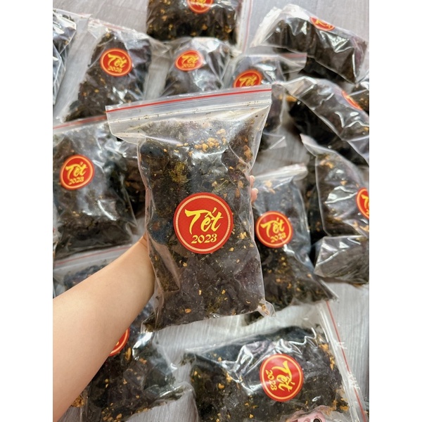 Rong Biển Giòn Lắc Tỏi Phi Túi Zip Trung