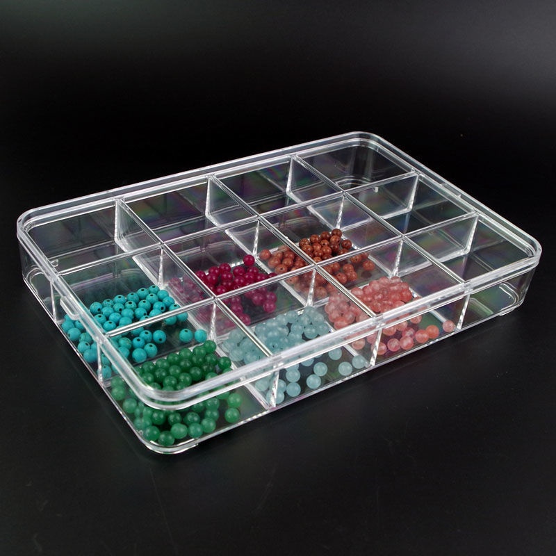 High-End Transparent Acrylic 6 Grid 12 Grid 16 Grid 18 Snack Plate Jewelry Beads Display Box Scatter