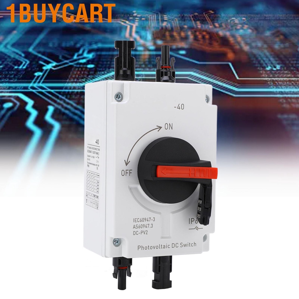 1buycart PV Solar Disconnect Switch 32A 4P IP66 Waterproof Photovoltaic Isolator with Password Lock DC1000V