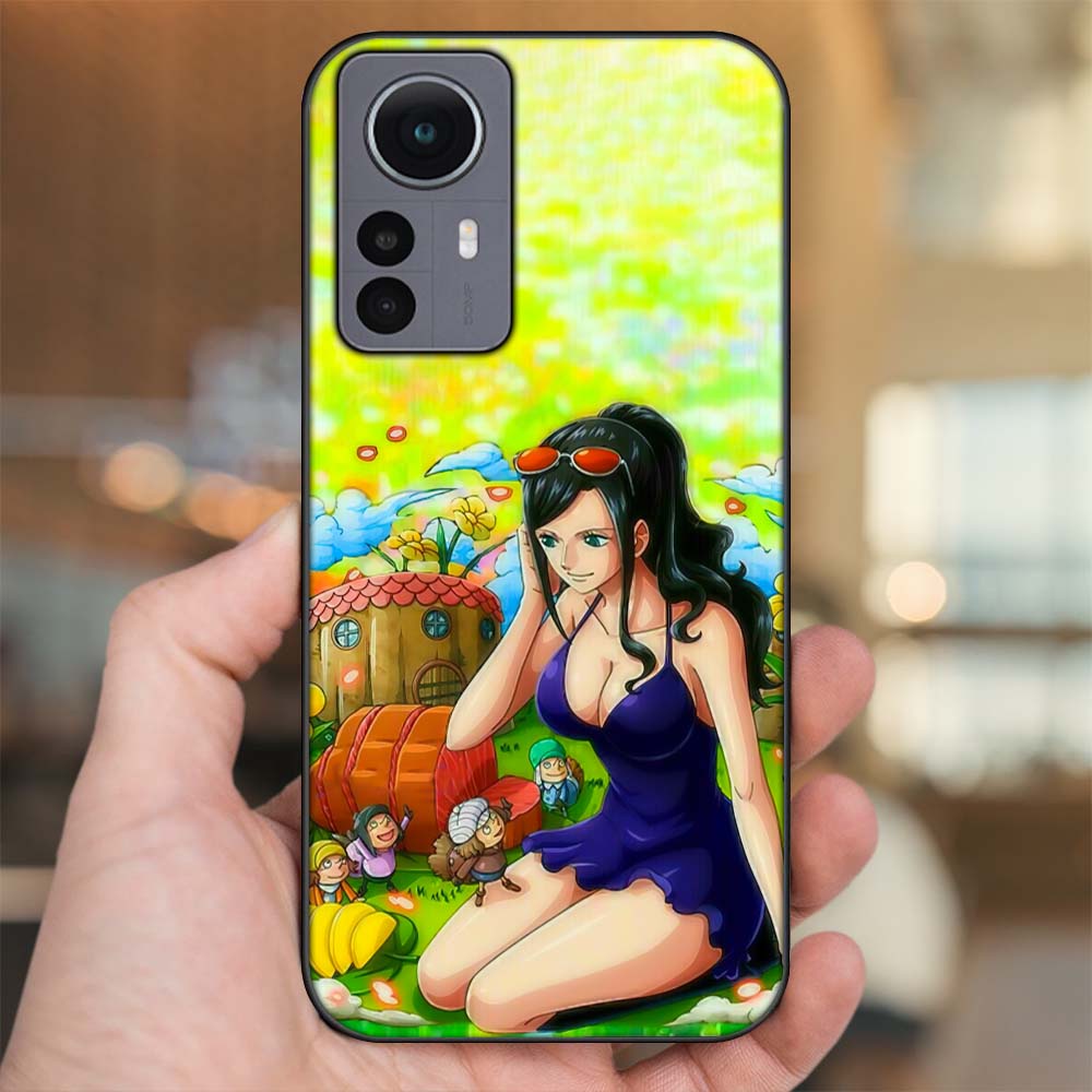Ốp lưng Xiaomi 12 Pro 5G viền đen in hình Nico Robin One Piece Đảo Hải Tặc