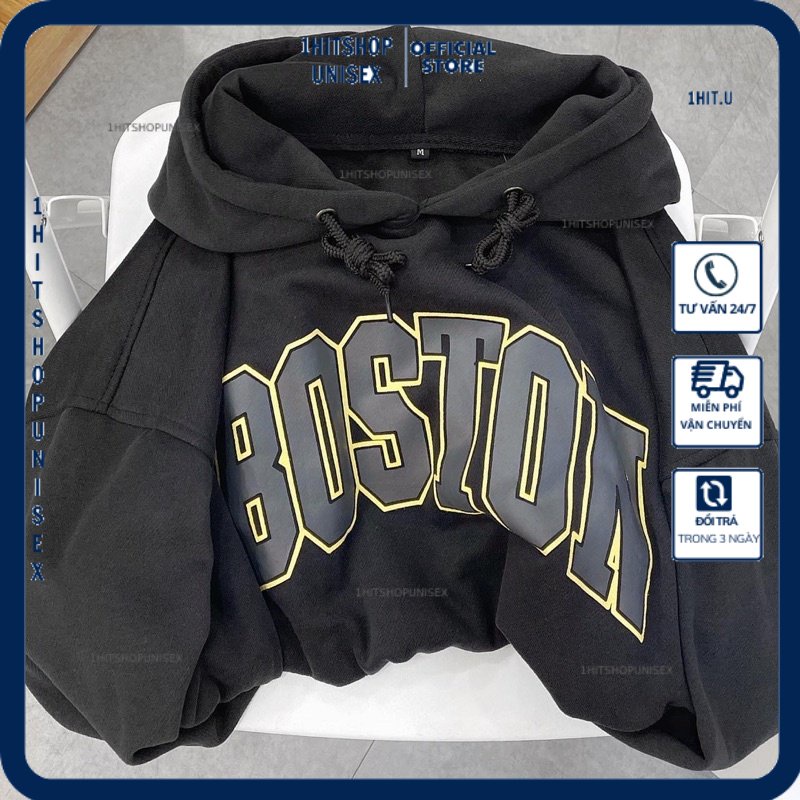 Áo Hoodie Dáng Rộng BOSTON PQK
