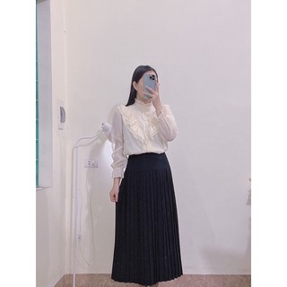 Áo kiểu tiểu thư cổ nơ hàn quốc
