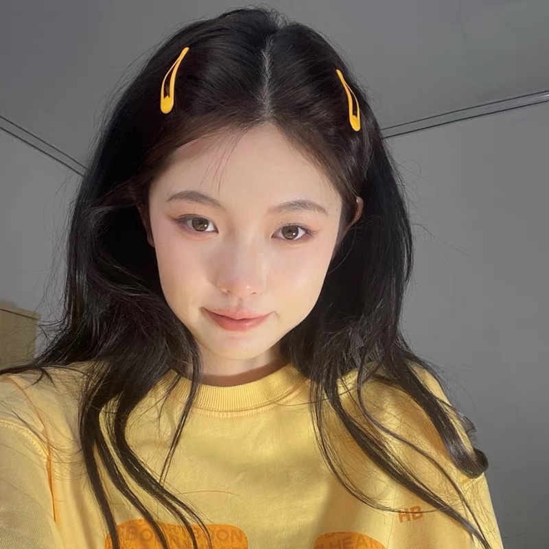 Set 5 Kẹp Tóc Màu Trơn Hình Giọt Nước Thời Trang