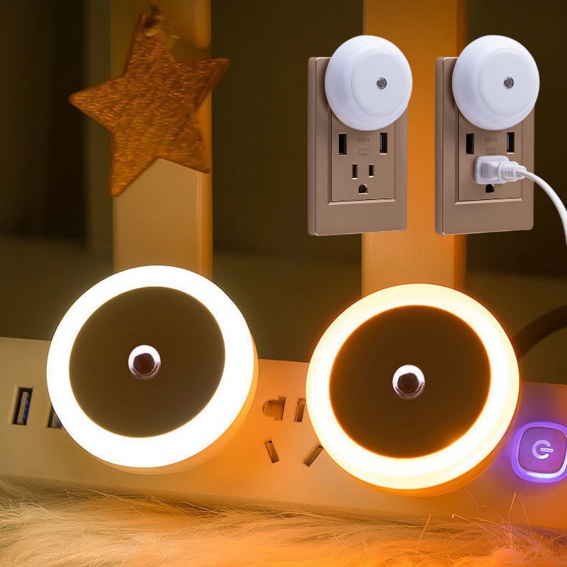 Đèn Đọc Sách Tròn Bảo Vệ Mắt Tự Động Phích Cắm US / EU Tiết Kiệm Năng Lượng