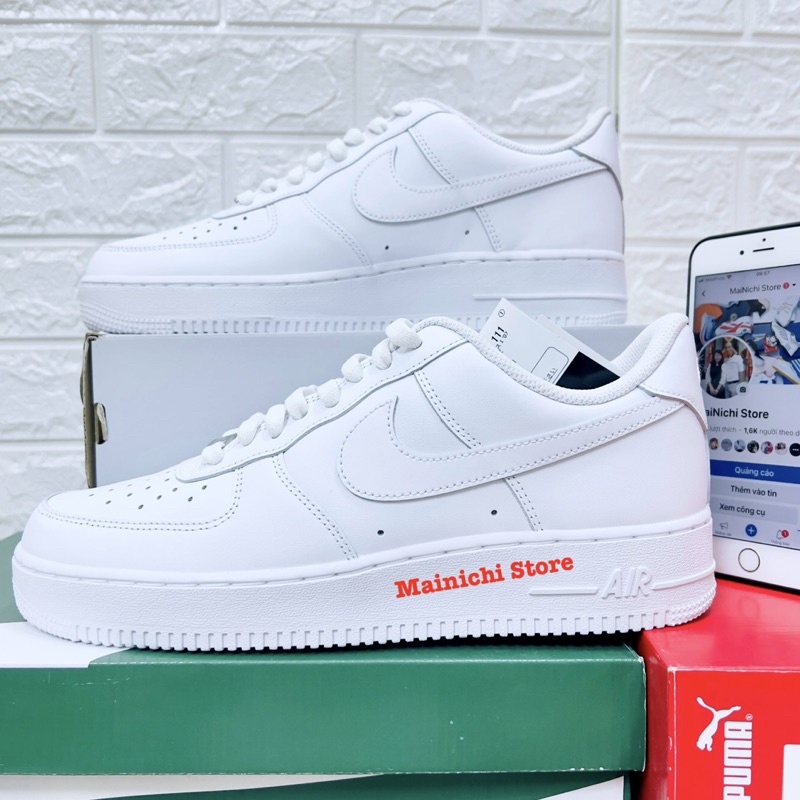 Giày Nike chính hãng Air Force 1 Full white DD8959-100