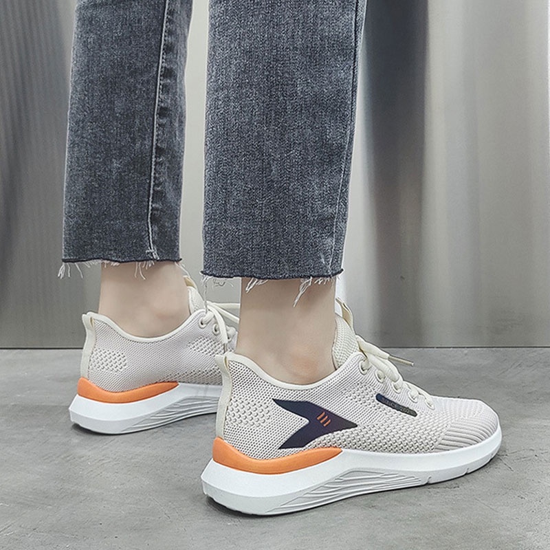 Giày Thể Thao Phối Lưới Thoáng Khí Siêu Nhẹ Chống Trượt Thời Trang Cho Nữ