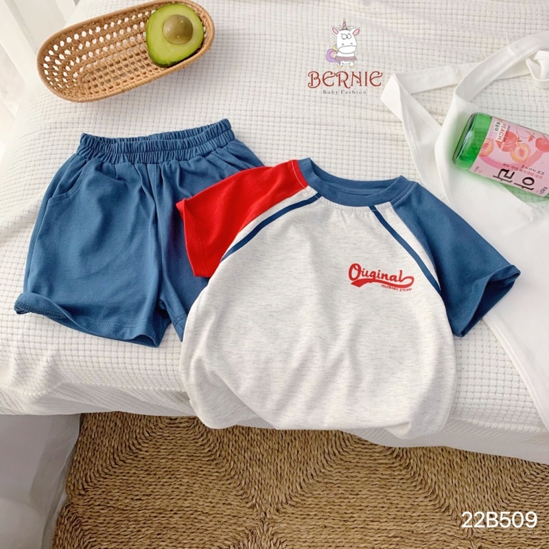 Bộ bé trai Bernie zaclang phối tay Original cho bé từ 8-22kg-22B509