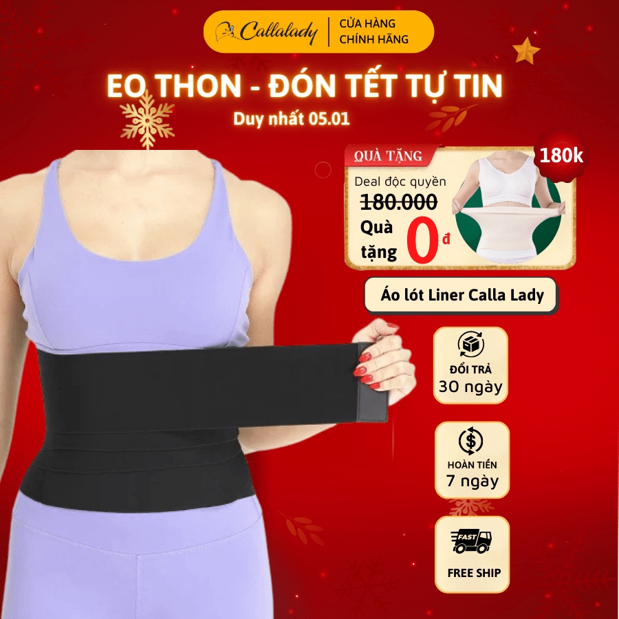 Đai Siết Eo Callalady Đai Nịt Bụng Chống Cuộn Gen Bụng Giảm Mỡ Sau Sinh Dễ Sử Dụng Thông Thoáng Co Giãn