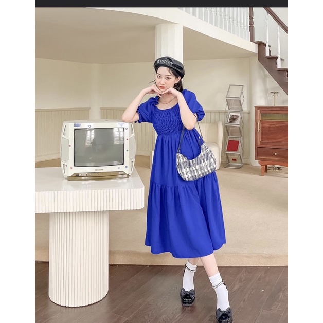 Váy xanh dài Leo’s Clothing