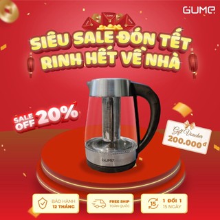 Ấm đun siêu tốc gume thủy tinh 1.7l - gmk 2202 korean shop
