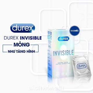 Bao cao su Durex Invisible bcs siêu mỏng 10 cái Blueshop 247
