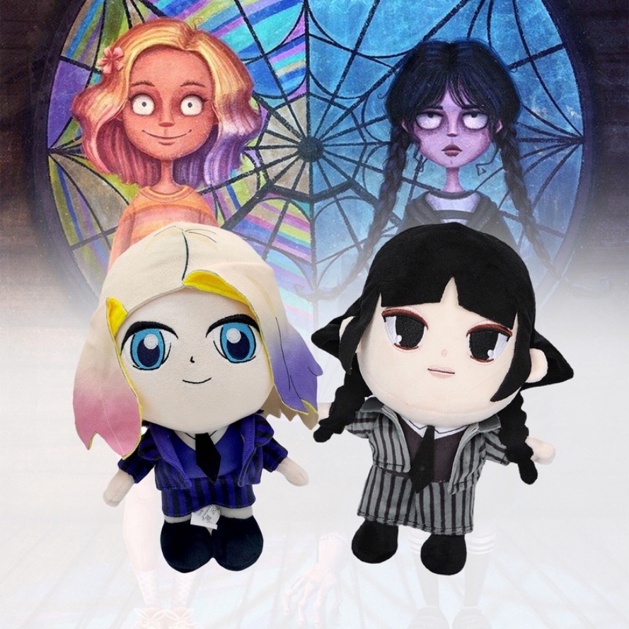 ✨Hàng Có Sẵn!✨2023 Búp Bê Nhồi Bông Wednesday Addams Gấu Bông Độc Đáo Trang Trí Tiệc Sinh Nhật