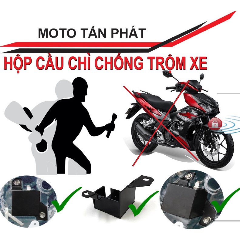 Chống chộm xe winner x. hộp bảo vệ cầu chì chống chộm, bảo vệ cầu chì winner moto tấn phát