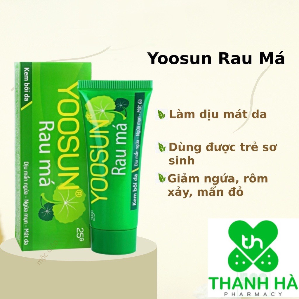 Yoosun rau má 25g dùng được cho cả trẻ sơ sinh Kem bôi ngứa da tay rôm sảy làm dịu mát da