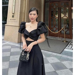 TBS váy đũi xoè tay bồng