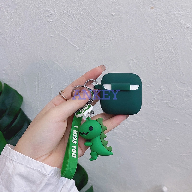 JBL TUNE FLEX / 225 220 215 / Tour Pro Plus / CLUB PRO+ Case Cute Dinosaur Cartoon Earaphone case funny dinosaur Silicone Protect hearphone box cover with keychain Accessories