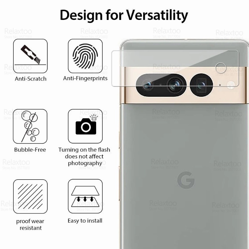 Kính Cường Lực 9H HD Trong Suốt 9H Bảo Vệ Ống Kính Máy Ảnh Toàn Diện Chống Trầy Cho Google Pixel 7 7Pro