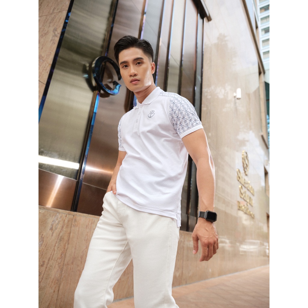 Áo Polo Nam Cổ Bẻ Nam Mỏ Neo Vải Cotton Spandex In Lụa tràn viền Cao Cấp