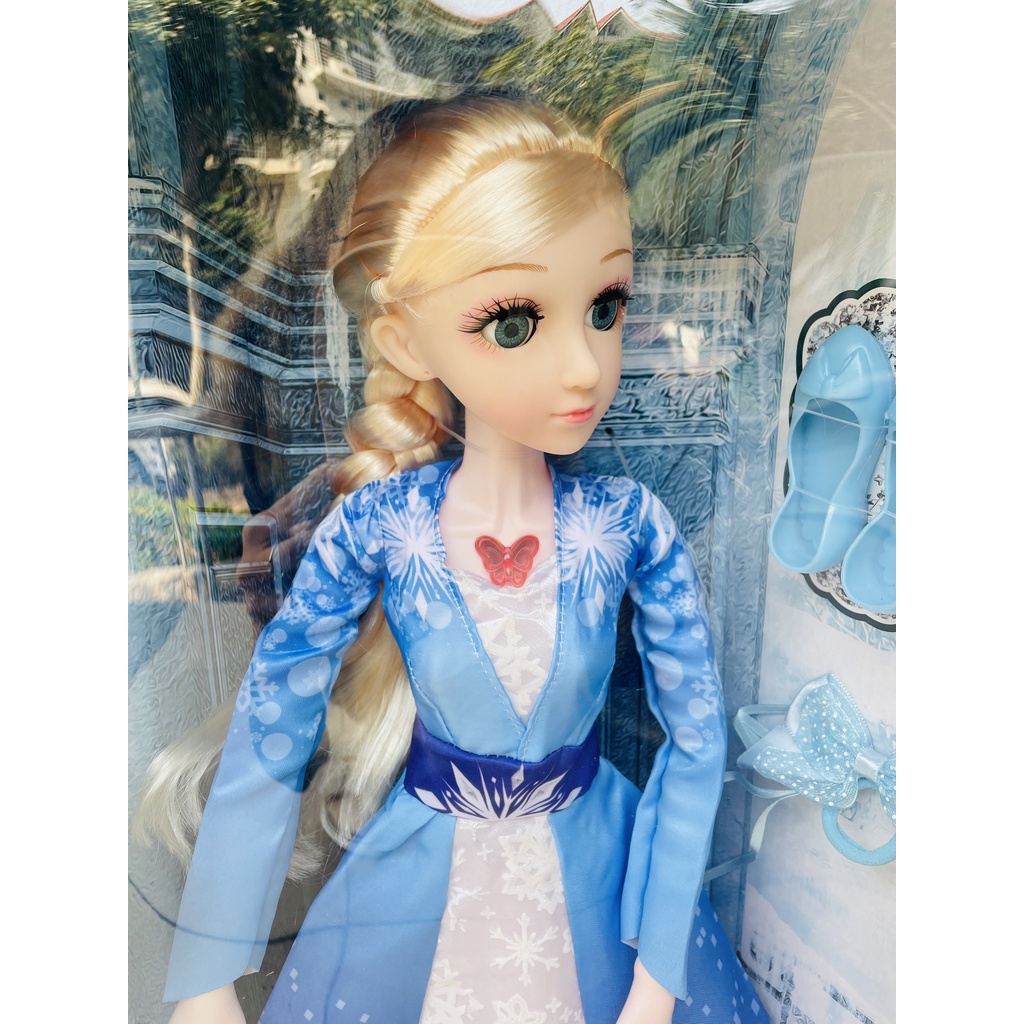 Búp Bê Barbie Cỡ Lớn Cao 65cm - Đồ Chơi Búp Bê Công Chúa Elsa Nữ Hoàng Băng Giá Cho Trẻ Em