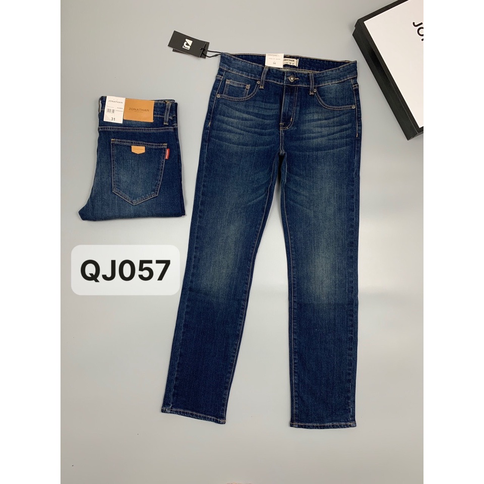 Quần jean nam xanh ống suông JONATHAN QJ057 vải denim cao cấp co giãn nhẹ,  form dáng chuẩn đẹp, trẻ trung, hottrend