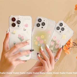 Ốp Điện Thoại TPU Mềm Chống Sốc Họa Tiết Hoa Cho iPhone 14 13 12 11 Pro Max X XR Xs Max 8 7 Plus SE 2020
