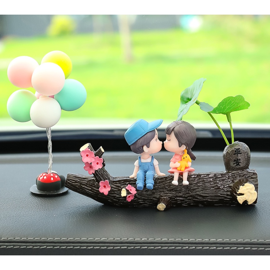 Bảng số điện thoại đặt taplo Ô Tô cặp tình nhân gắn lá sen bình an - D&A shop