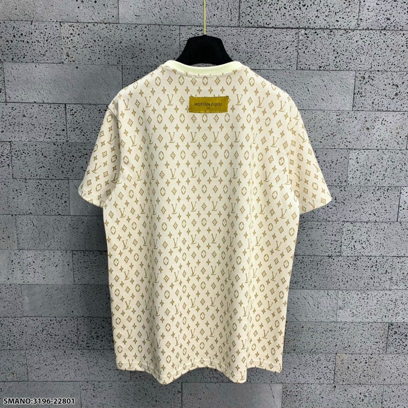 Áo Phông Nam Hoạ Tiết LV Đơn giản - Áo Thun Nam LV Dày Dặn Siêu Đẹp