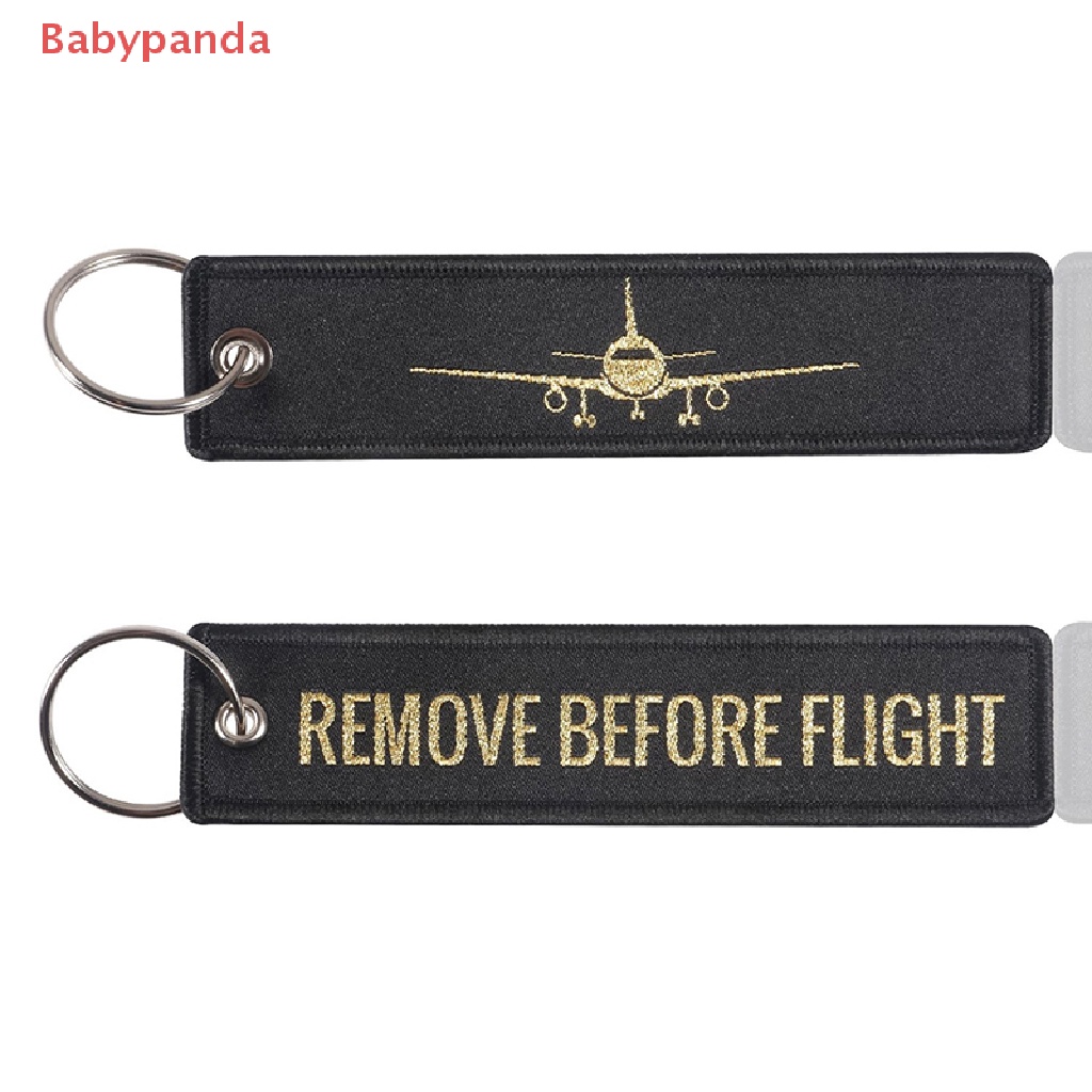 Móc Khóa Hành Lý / Xe Máy / Xe Hơi Thêu Chữ Remove Before Flight