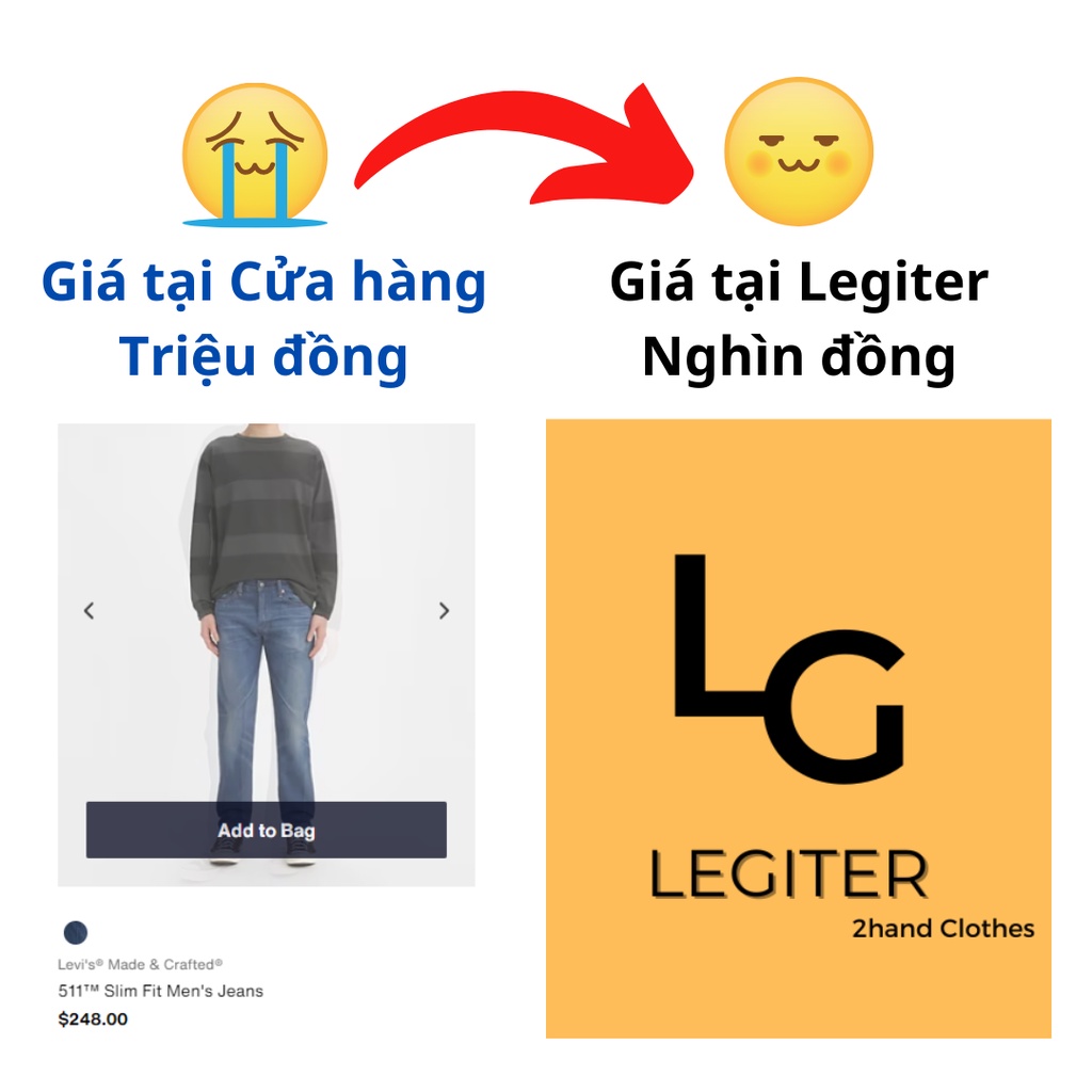 Quần jean 2hand nam, đồ si hiệu, hàng thùng tuyển chọn quần bò chính hãng, còn như mới, thương hiệu Legiter secondhand
