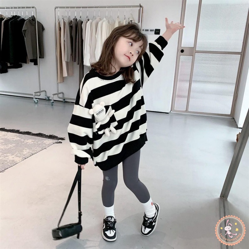 Áo Hoodie Tay Dài In Hình Gấu Hoạt Hình Dành Cho Bé Gái