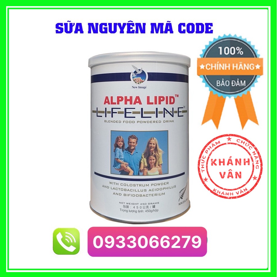 [CHÍNH HÃNG CÓ BÁN SỈ]  [ Nguyên Code ] Sữa non Alpha Lipid Lifeline 450g
