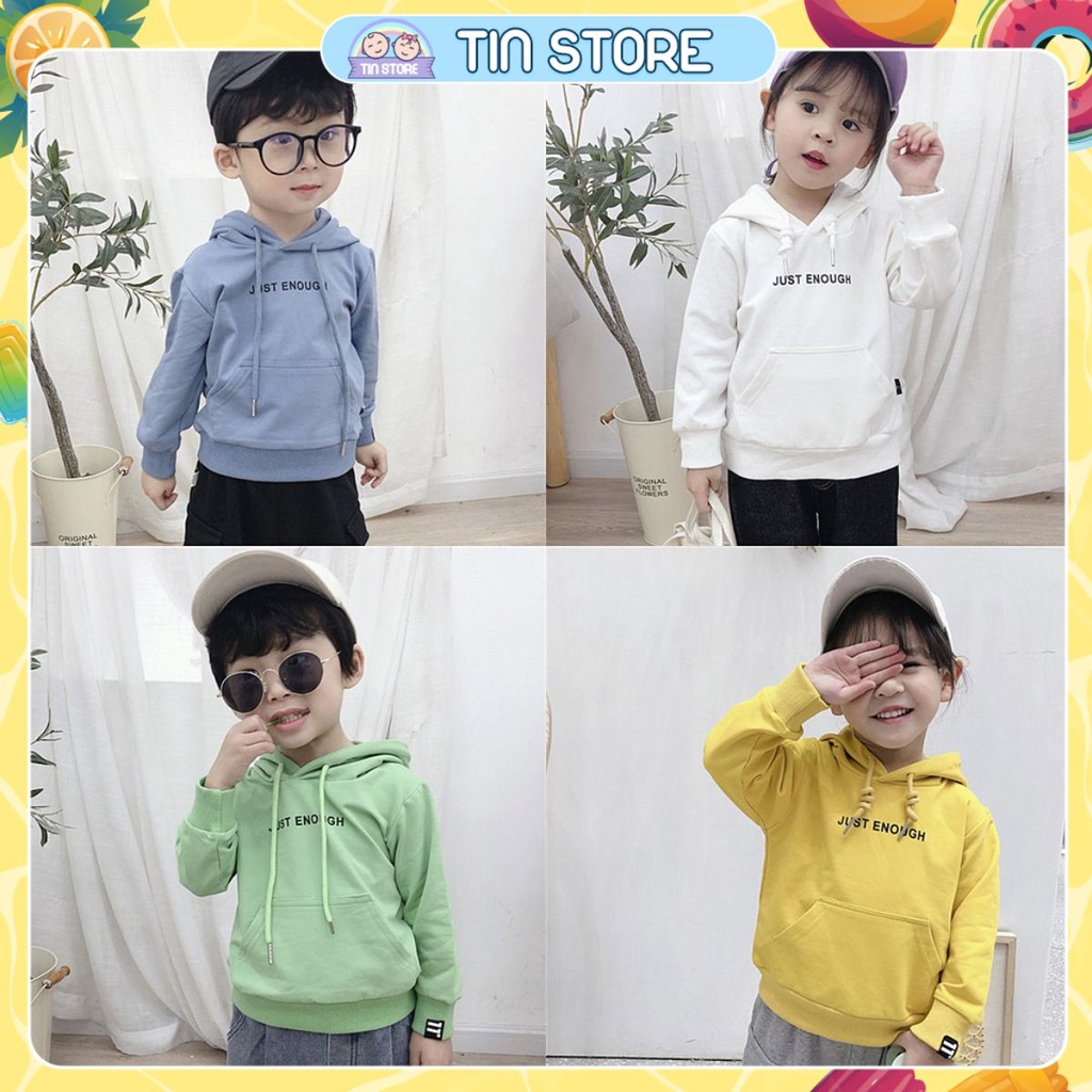 Áo Hoodie Cho Bé Trai Và Bé Gái Chất Nỉ Da Cá Từ 8 Đến 32 KG Tin Store