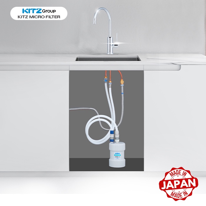 Máy lọc nước Kitz OSS-G4-E lắp dưới bồn rửa - Không dùng điện, không có nước thải, nước sau lọc có thể uống trực tiếp
