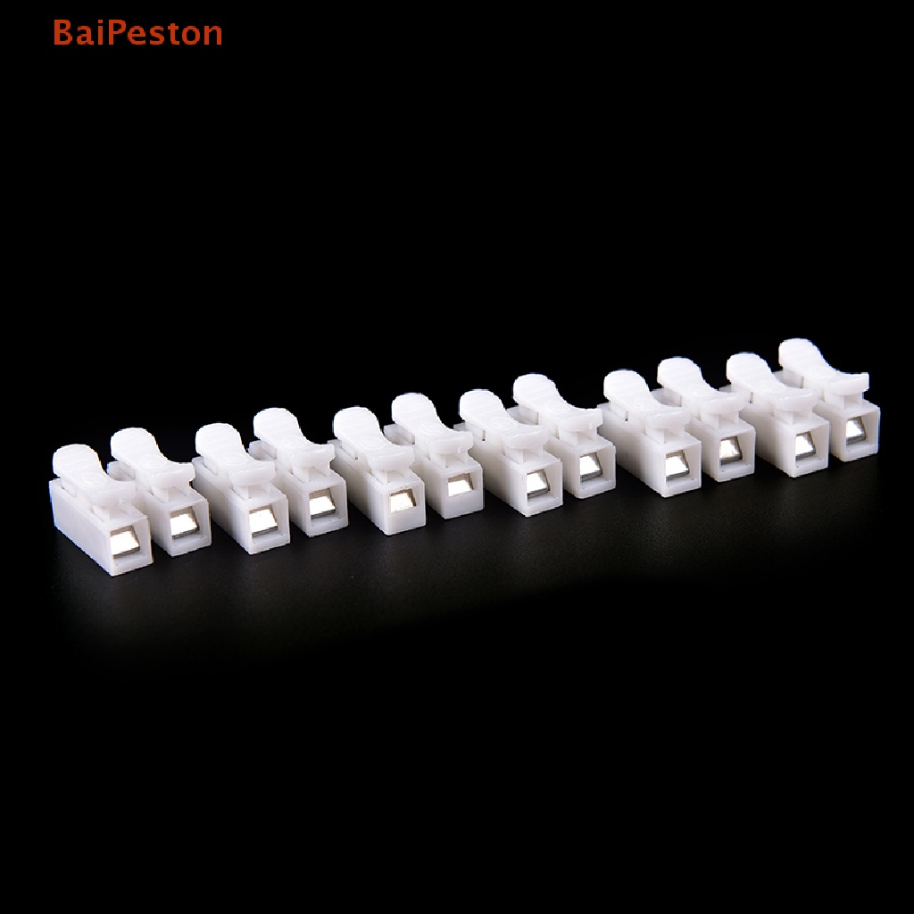 Set 30 Đầu Nối Dây Cáp Tự Khóa 2Pin Màu Trắng