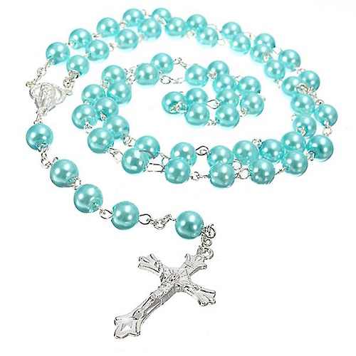 Vòng cổ Chuỗi Hạt Ngọc Trai Mặt Thánh Giá Xinh Xắn Cho Nữ