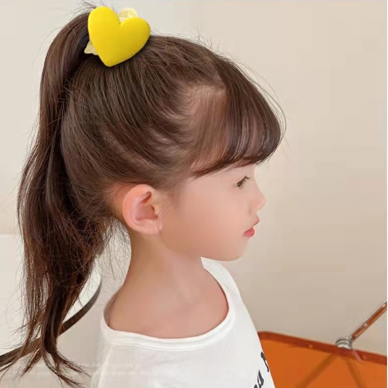 Dây Cột Tóc Ba Chiều Bản Lớn Hình Trái Tim Ba Chiều Dễ Thương Cho Bé Gái