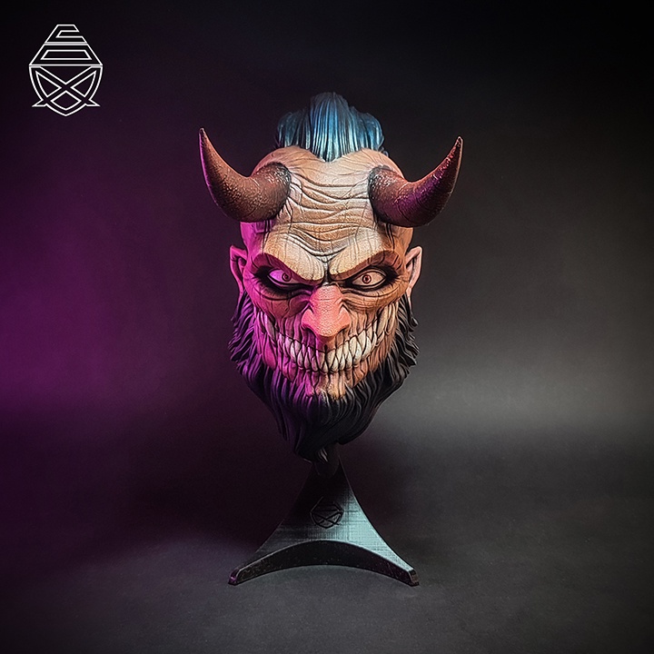 Mô hình in 3D Mặt Nạ Quỷ KRAMPUS Treo Tường Trang Trí Tường