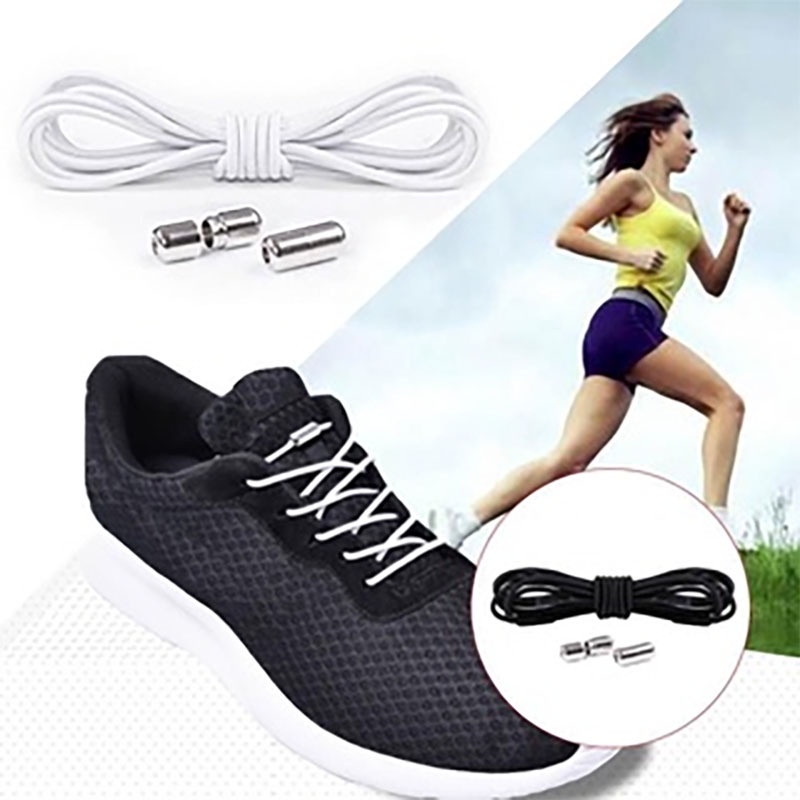 Set 2 nút khóa dây giày, vòng tay bằng kim loại không cần buộc - phụ kiện giày thông minh