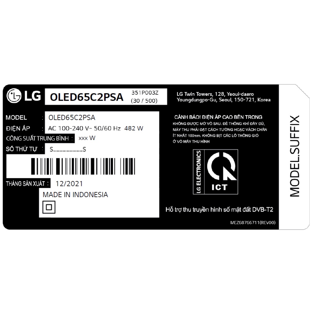 Smart Tivi OLED LG 4K 65 inch 65C2PSA 2022