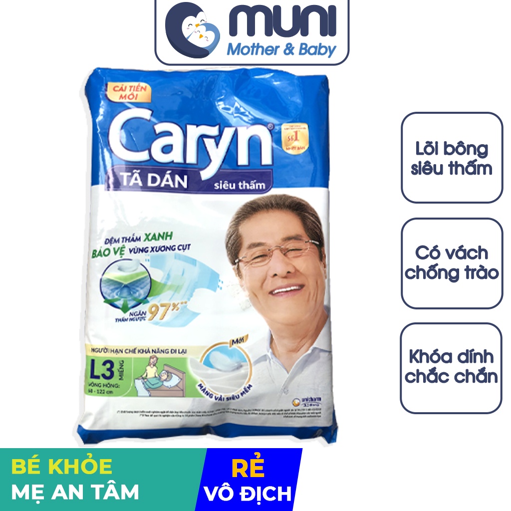 Bịch 3 Miếng Tã Dán Caryn Cho Mẹ Sau Sinh Size L3