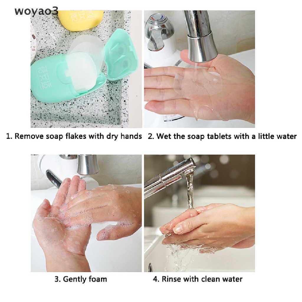 Hộp 20 Giấy Xà Phòng Có Thể Phân Hủy woyao3