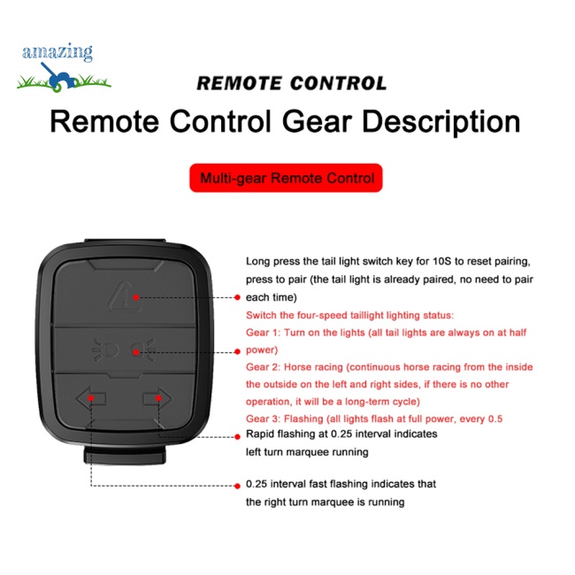 Đèn Đuôi Xe Đạp 20 Bóng Led Tín Hiệu Xi Nhan Chống Nước Sạc Usb