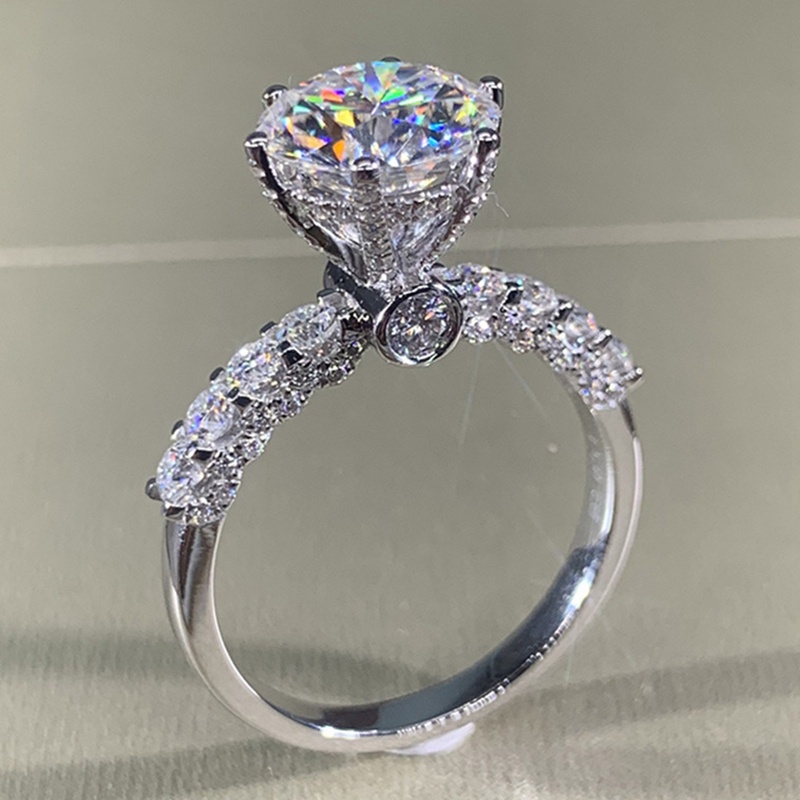 Nhẫn Mạ Bạc Đính Đá Zircon Thời Trang Cho Nữ