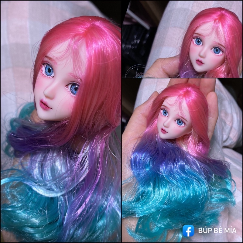 ĐẦU BÚP BÊ xinyi facup tóc nhuộm