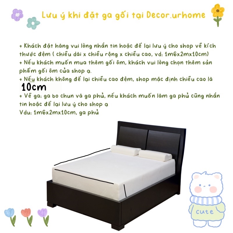 COTTON TICI| BỘ 3 MÓN GA GỐI COTTON TICI ĐƠN GIẢN